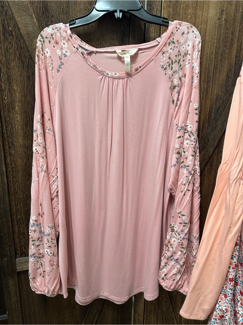 Matilda Jane Soft Pink Floral Raglan Long Sleeve Top - Picture 3 of 3